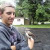 Kyle saving a bird