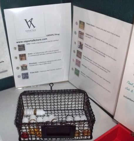 Vapor Talk e-liquid display